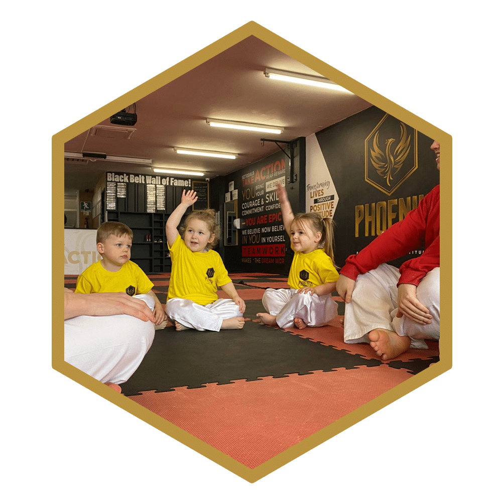 Kids in Ninja Tykes class
